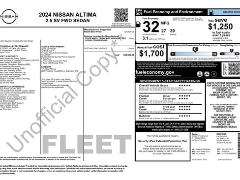 Used 2024 Nissan Altima 2.5 SV FWD image 2