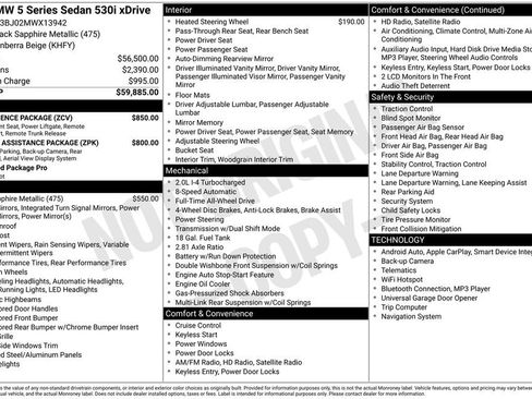 Used 2021 BMW 530i xDrive w/ Convenience Package image 40