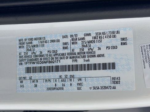 Used 2022 Ford F150 Platinum w/ Equipment Group 701A High image 32