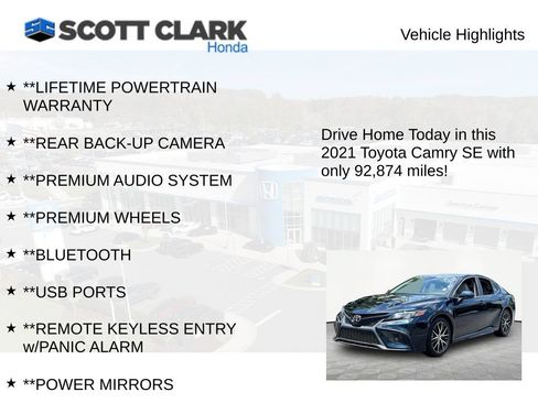 Used 2021 Toyota Camry SE FWD image 11