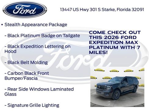 New 2026 Ford Expedition Max Platinum w/ Stealth Appearance Package image 25