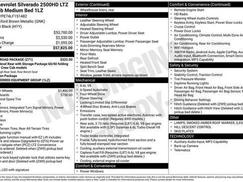 Used 2020 Chevrolet Silverado 2500 LTZ w/ Z71 Off-Road Package AWD/4WD image 60