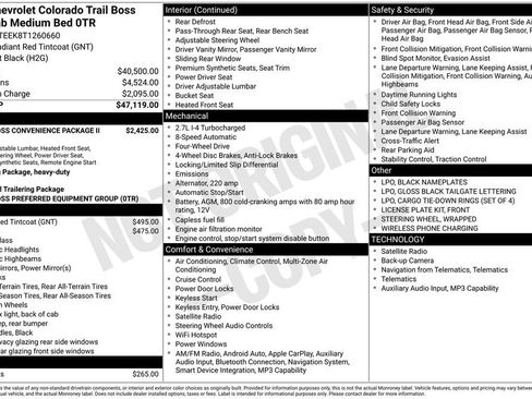New 2026 Chevrolet Colorado Trail Boss AWD/4WD image 39