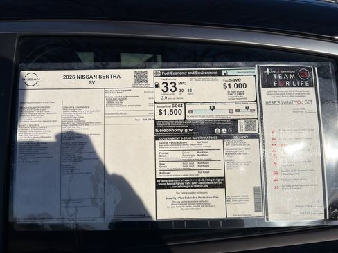 New 2026 Nissan Sentra SV w/ Floor Mat Package image 12