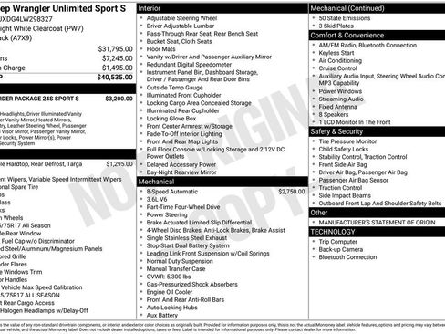 Used 2020 Jeep Wrangler Unlimited Sport S AWD/4WD image 2
