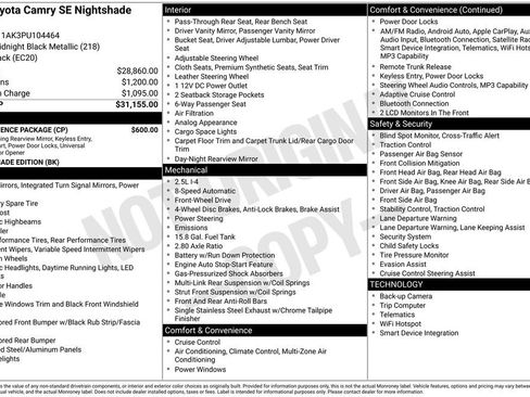 Used 2023 Toyota Camry SE w/ Convenience Package image 2