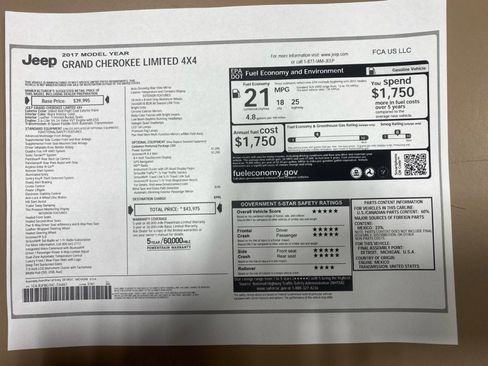 Used 2017 Jeep Grand Cherokee Limited image 36