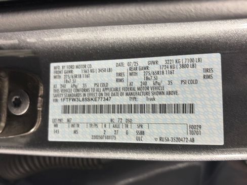 Certified 2025 Ford F150 XLT w/ Equipment Group 301A Standard AWD/4WD image 9
