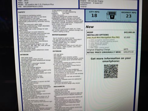 Used 2012 Audi Q5 3.2 Premium Plus image 16