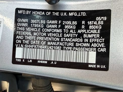 Used 2019 Honda Civic EX image 25