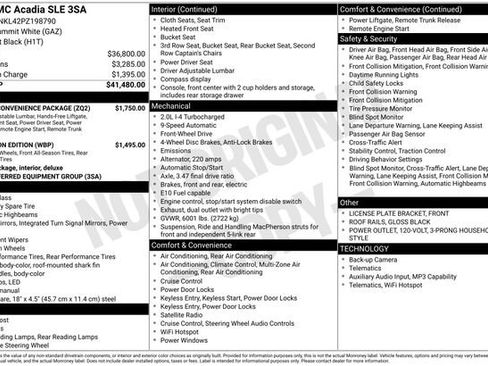 Used 2023 GMC Acadia SLE w/ Driver Convenience Package image 7