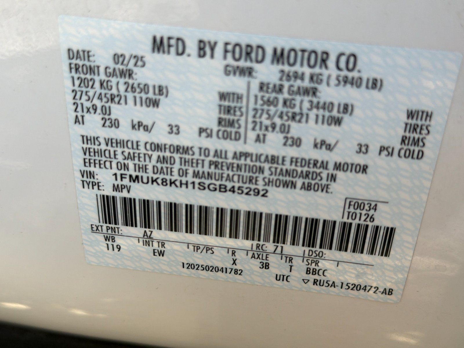 Used 2025 Ford Explorer ST-Line w/ ST-Line Street Pack AWD/4WD image 43