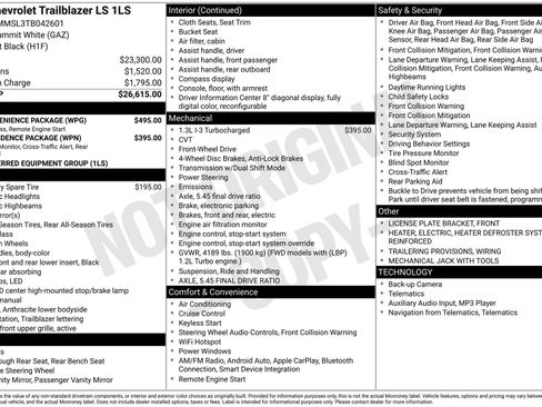 New 2026 Chevrolet TrailBlazer LS w/ LS Convenience Package FWD image 3