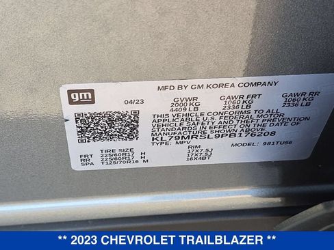 Used 2023 Chevrolet TrailBlazer LT w/ Convenience Package AWD/4WD image 34