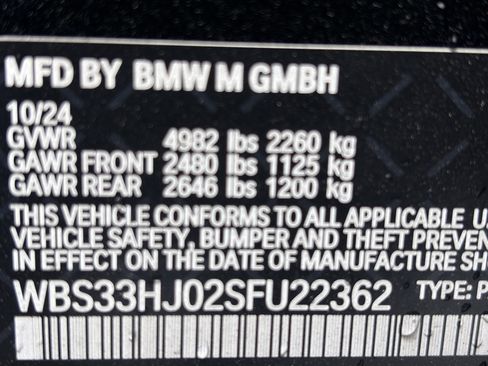 Used 2025 BMW M3 Competition w/ M Carbon Exterior Package AWD/4WD image 34