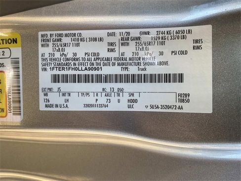 Certified 2020 Ford Ranger XLT w/ Equipment Group 301A Mid image 21