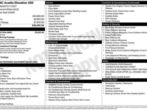 New 2026 GMC Acadia Elevation w/ Black Edition FWD image 6