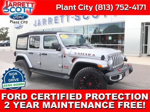 Used 2021 Jeep Wrangler Unlimited Sahara AWD/4WD image 1