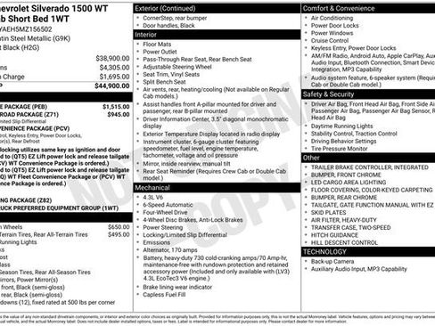 Used 2021 Chevrolet Silverado 1500 W/T w/ WT Value Package image 1