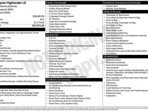Used 2020 Toyota Highlander LE FWD image 31