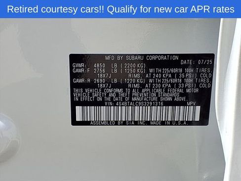 Certified 2025 Subaru Outback Onyx Edition image 10