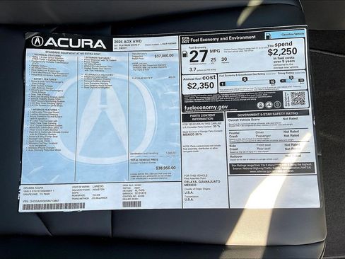 New 2025 Acura ADX AWD image 24