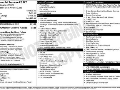 Used 2020 Chevrolet Traverse RS w/ LPO, Floor Liner Package