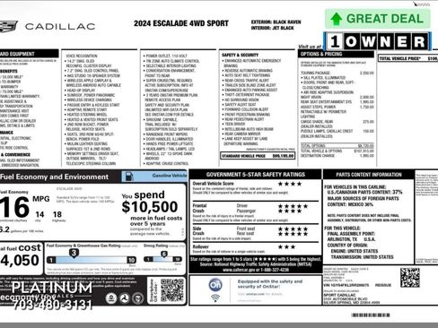 Used 2024 Cadillac Escalade Sport w/ Touring Package image 26