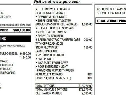 Certified 2026 GMC Sierra 3500 SLE w/ SLE Value Package AWD/4WD image 2