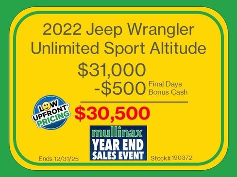 Used 2022 Jeep Wrangler Unlimited Sport image 3