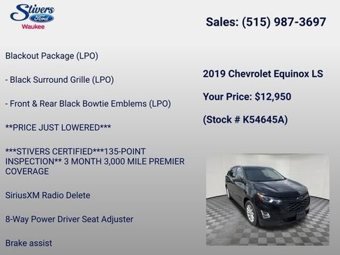 Used 2019 Chevrolet Equinox LS w/ LS Convenience Package FWD image 16