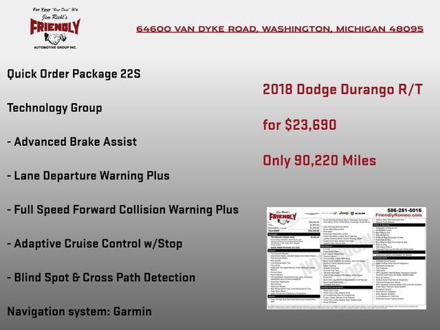 Used 2018 Dodge Durango R/T w/ Technology Group AWD/4WD image 3