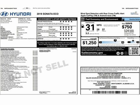 Used 2019 Hyundai Sonata ECO image 2