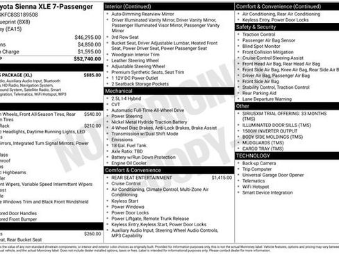 Used 2025 Toyota Sienna XLE w/ XLE Plus Package AWD/4WD image 7