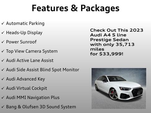 Used 2023 Audi A4 2.0T Prestige w/ Prestige Package AWD/4WD image 8