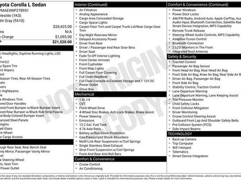 Used 2022 Toyota Corolla L FWD image 10