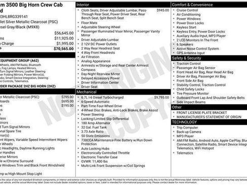 Certified 2024 RAM 3500 Big Horn AWD/4WD image 60