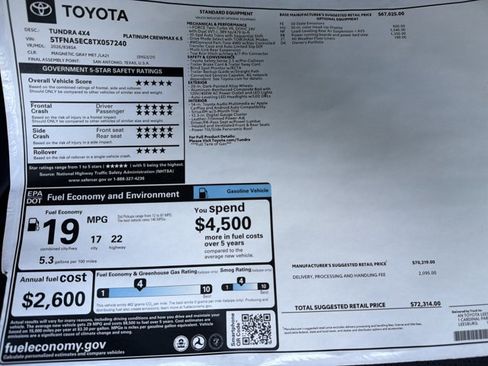 New 2026 Toyota Tundra Platinum AWD/4WD image 25