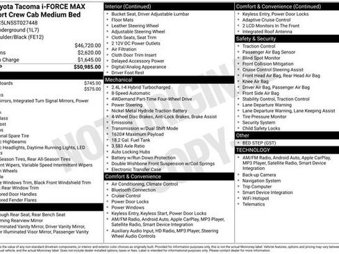 Used 2025 Toyota Tacoma TRD Sport AWD/4WD image 3