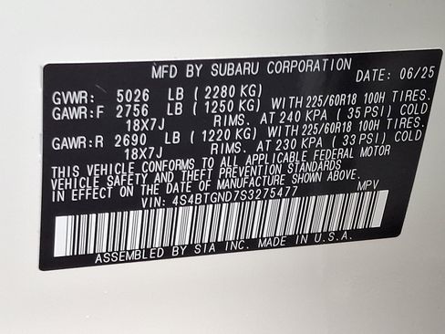 Certified 2025 Subaru Outback Limited XT image 28