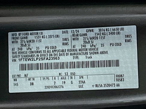 Used 2025 Ford F150 STX w/ Equipment Group 200A AWD/4WD image 30