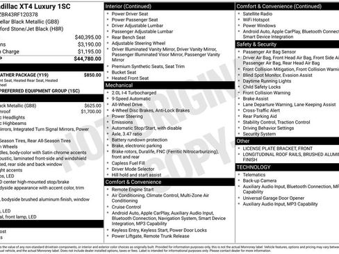 Used 2024 Cadillac XT4 Luxury w/ Cold Weather Package AWD/4WD image 2