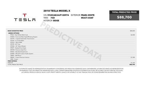 Used 2018 Tesla Model X 75D AWD/4WD image 2