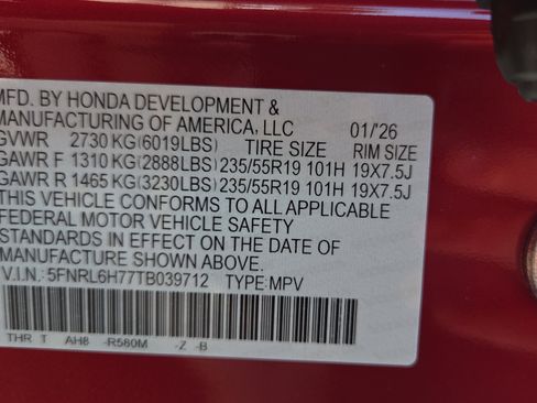 New 2026 Honda Odyssey Sport-L image 28