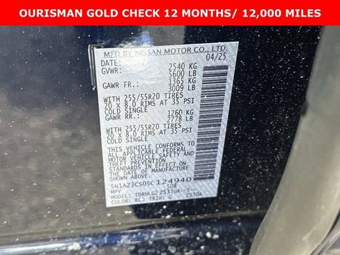 Used 2025 Nissan Murano SL w/ Cargo Package image 31