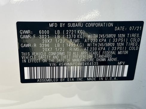 Used 2021 Subaru Ascent Limited w/ Technology Package image 30