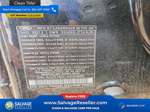 Used 2012 Land Rover LR4 HSE AWD/4WD image 16