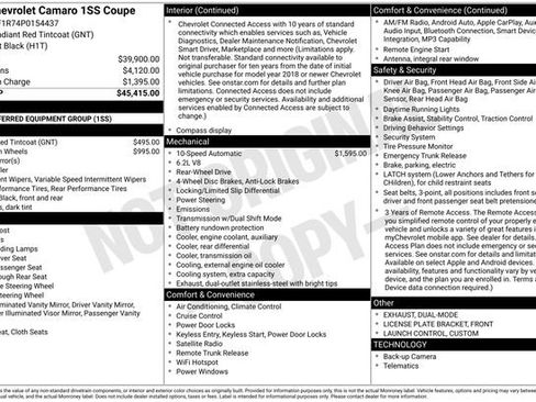 Used 2023 Chevrolet Camaro SS RWD image 38