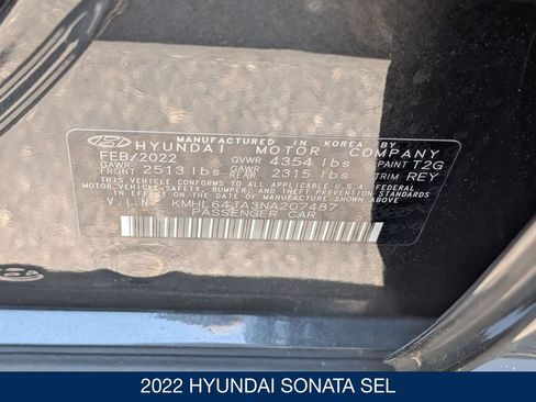 Certified 2022 Hyundai Sonata SEL w/ Preferred Accessory Package FWD image 33