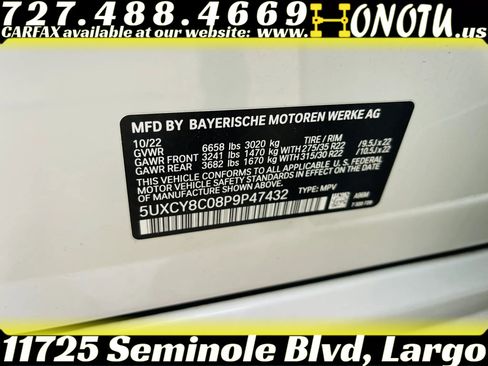 Used 2023 BMW X6 M50i w/ Executive Package AWD/4WD image 31